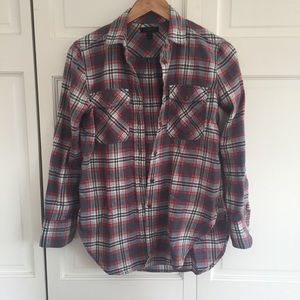 [J.Crew] Plaid Flannel Boyfriend Shirt